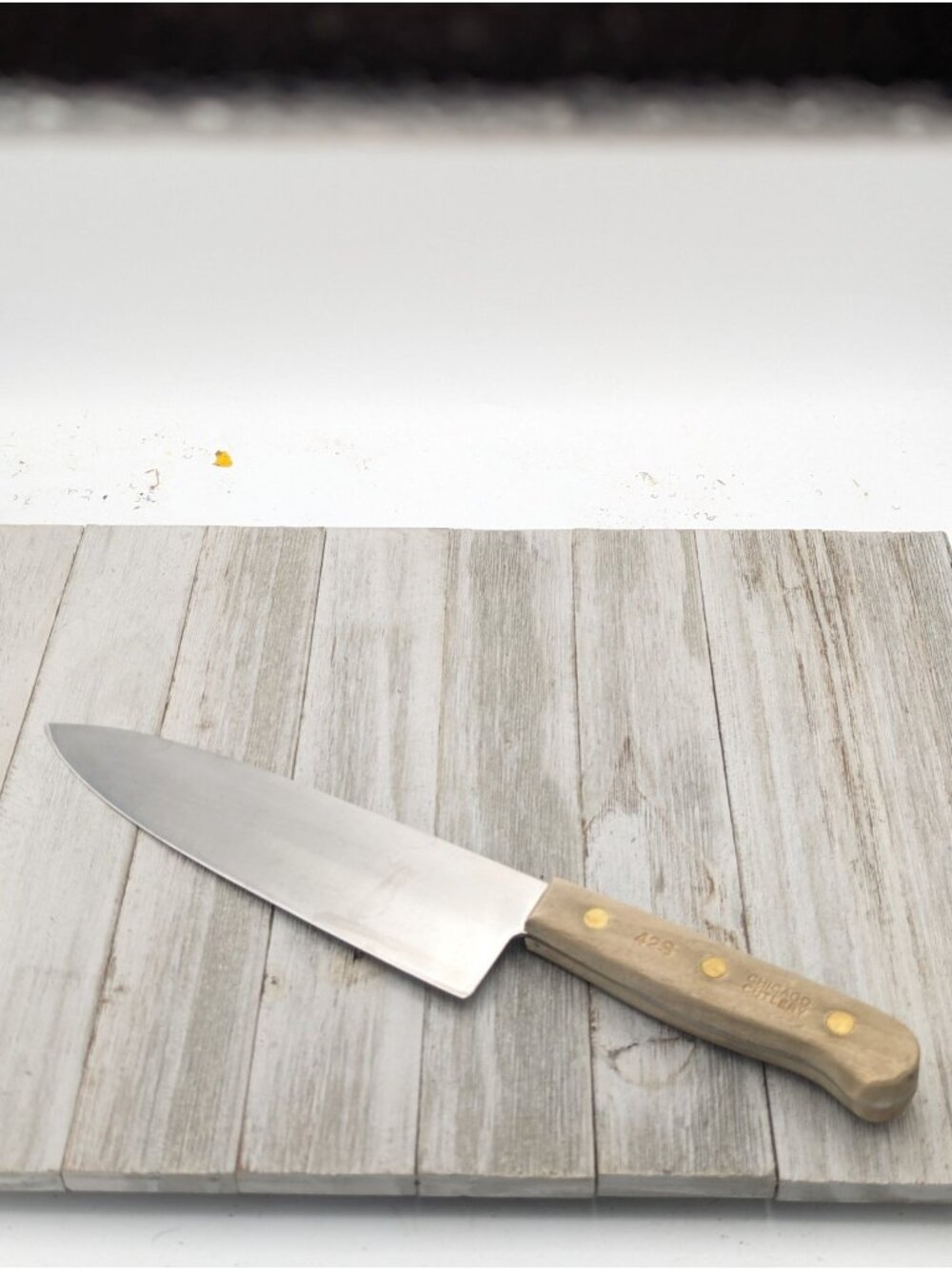 Chicago Cutlery 42S Stainless Chef Knife USA 8" Blade